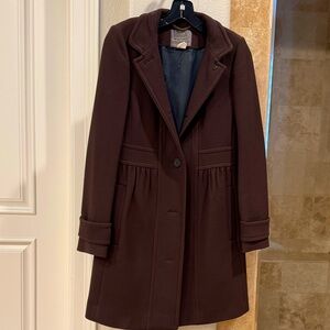 J. Crew Double Cloth Plum Colored Coat